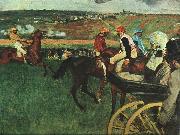 Edgar Degas At the Races oil